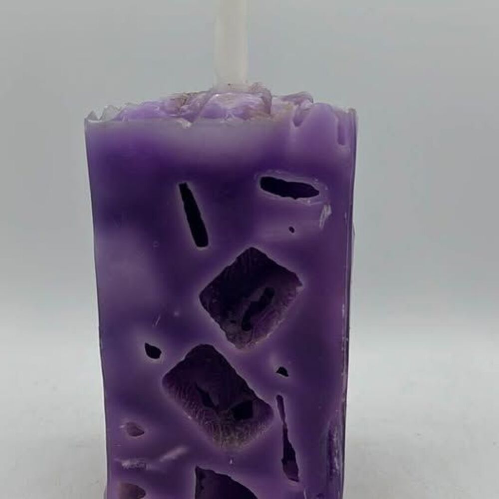 Handmade Ice Cube Candle Purple